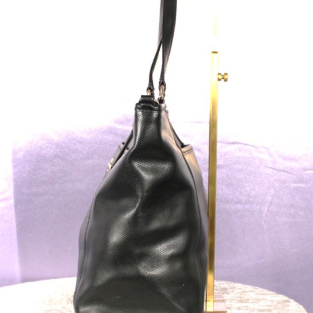 Coach Black Leather Tote with Matching Pouch and Strap - Picture 4 of 16